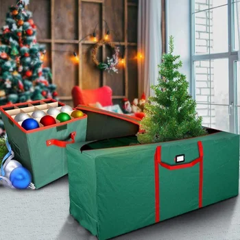 

1Pc Bag Portable Waterproof Folding Reusable Fake Tree Container Gift Bag Tree Storage Bag for Christmas Party Home