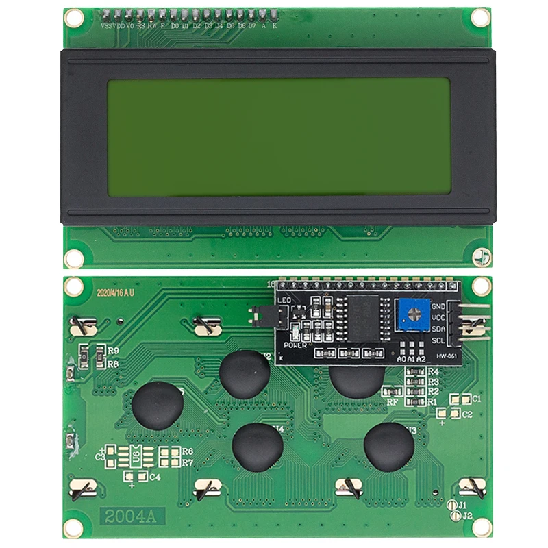 ЖК дисплей 2004 + I2C 20x4 2004A синий/зеленый экран HD44780 символьный дисплей/w IIC/I2C