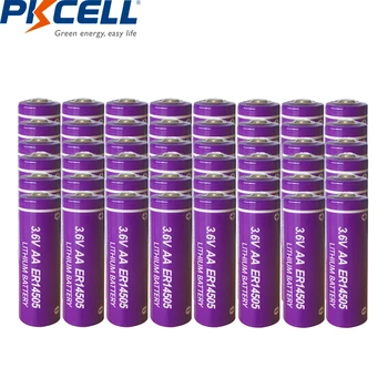 

48pcs/lot PKCELL 3.6V ER14505 14505 2400mah LiSCLO2 AA Battery lithium batteries Superior LR6 R6P For GPS Tracking Cameras