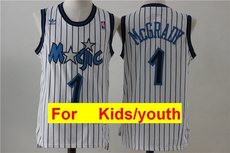 Черный Orlando Tracy McGrady Anfernee Peny Hardaway шакиль О 'Нил Аарон Гордон Молодежные баскетбольные майки для детей - Цвет: Черный