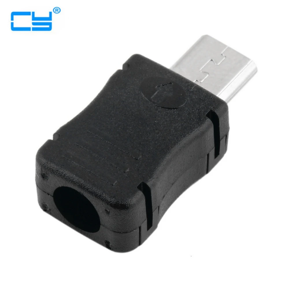 5-контактный micro usb T порт со штекерной розеткой, разъем и пластиковая крышка для DIY micro usb кабель в сборке деталей