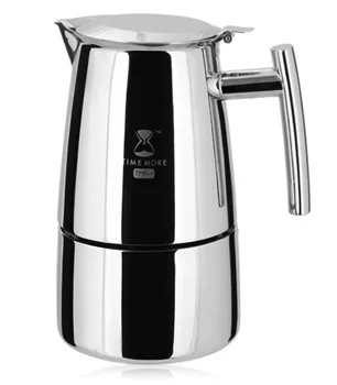 

Timemore Espresso Maker Moka Coffee Pot Stainless Steel304 Latte Percolator With 4Cups/200 Milliliter Cappuccino Cafe Pot