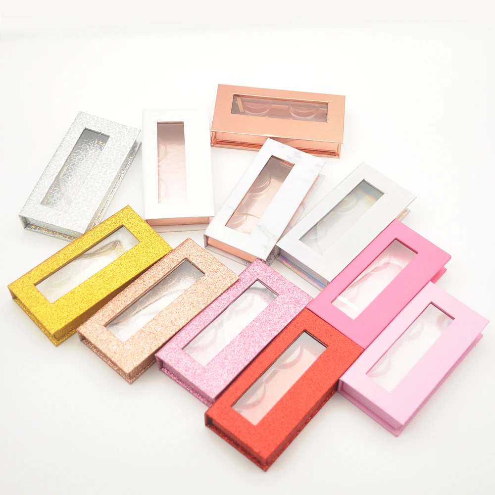 10 p/pack упаковочная коробка для ресниц упаковочные коробки Пользовательский логотип искусственная норковая полоска ресниц пустая квадратная коробка оптом поставщиков
