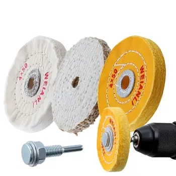 

Cloth Buffing Wheel Grinder Polishing Pad 3" 4" Buffer Cleaning Abrasive Tools for Jewelry Mirror