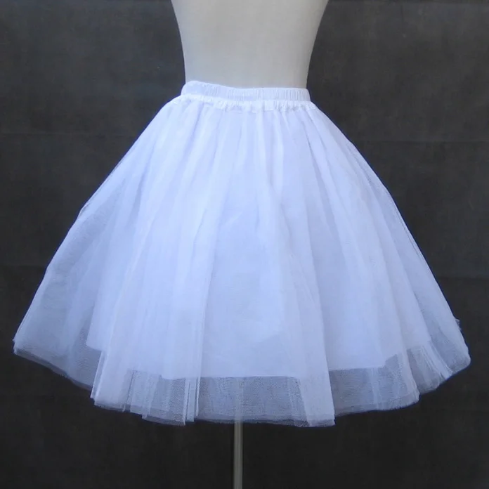 

Lolita Princess for female all-match four layers of Organza Skirt special black and white petticoat