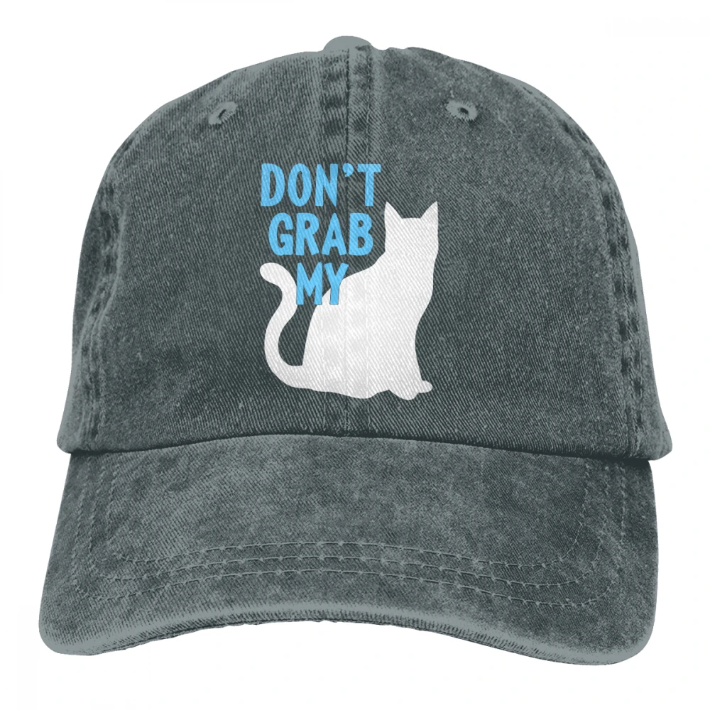 Не хватайте мой Анти-Трамп Casquette черный унисекс Мужские Женские джинсовые бейсболка с ремешком кепки Регулируемый Гольф папа шляпа