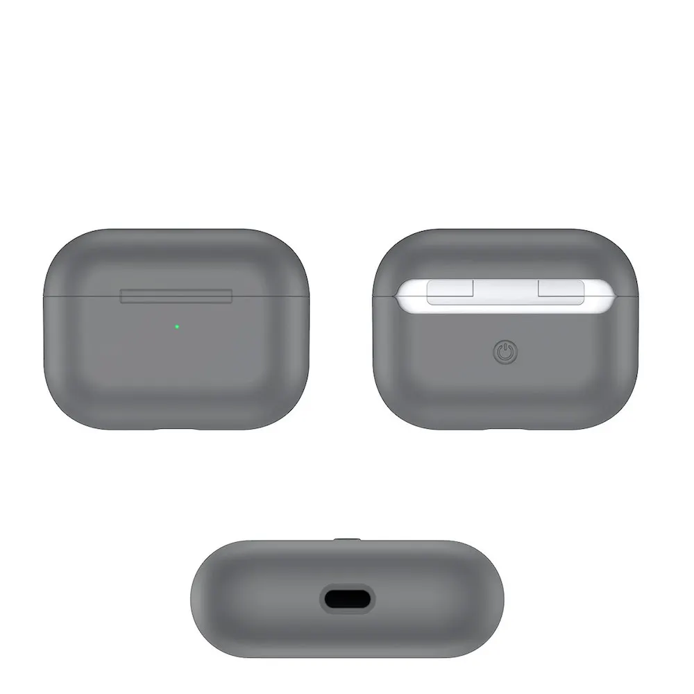 Macaron сплошной цвет ультра тонкий чехол для наушников для Airpods чехол милый силиконовый Bluetooth наушники защитный чехол-3 поколения
