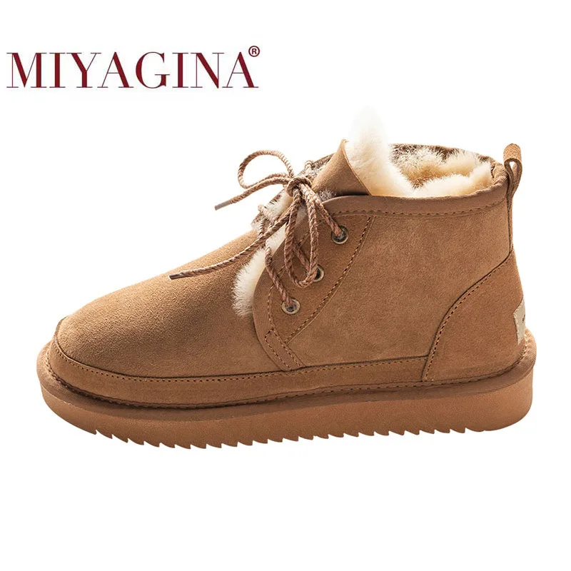 

New Style 2020 Best Genuine Sheepskin Leather Woman Snow Boots 100% Natural Fur Snow Boots Warm Wool Women's Winter Boots