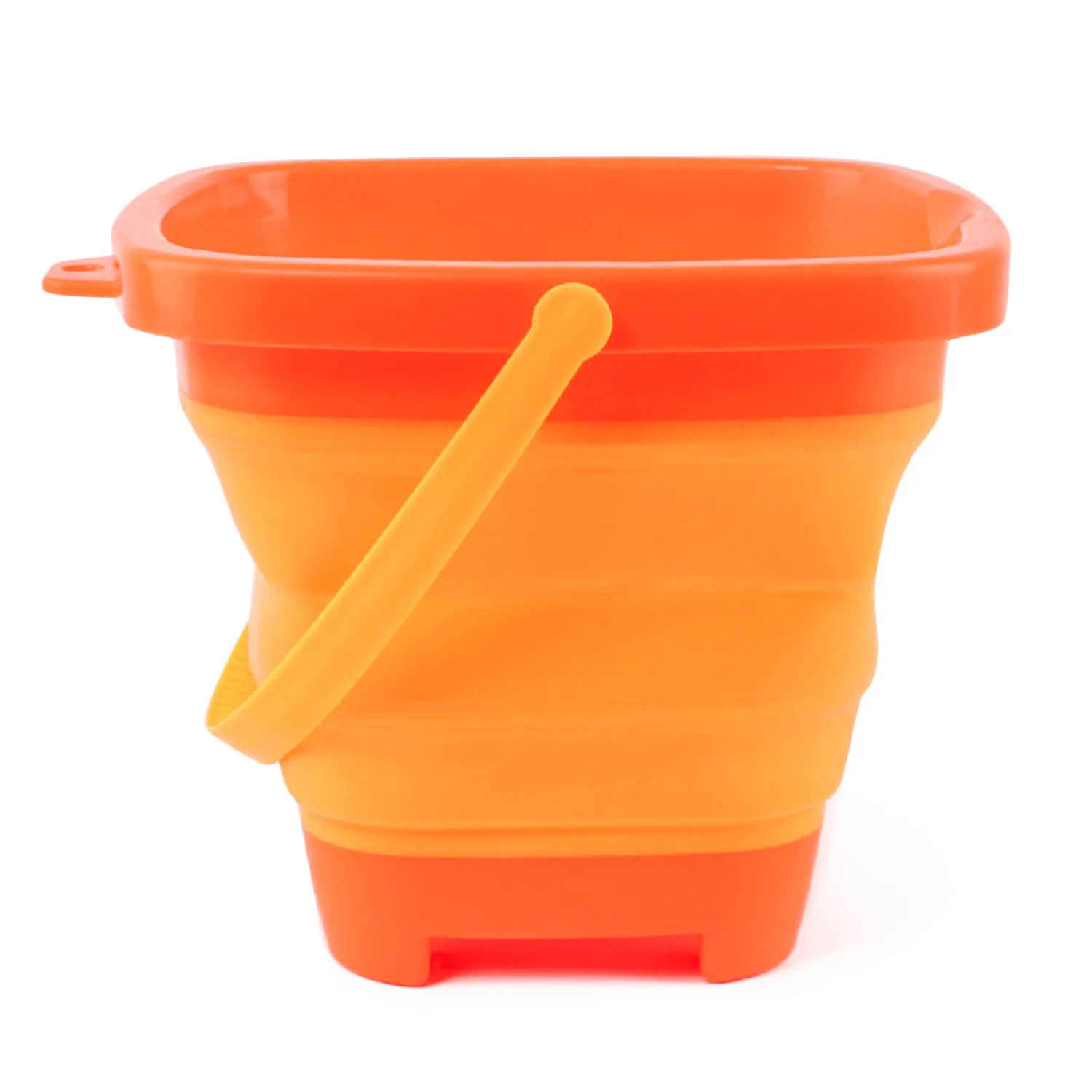 Orange Пляжные игры с песком игрушечный складной Силиконовое ведро для путешествий Кемпинг, пикник, Турпоход крепления Вождения игры на свежем воздухе инструмент резервуар для воды - Цвет: Orange