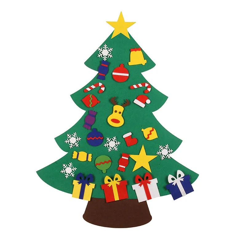 Йо Чо Высокое качество DIY Рождественская елка Ormament Войлок Рождественская елка дети любят Счастливого Рождества украшения для домашнего магазина - Цвет: C