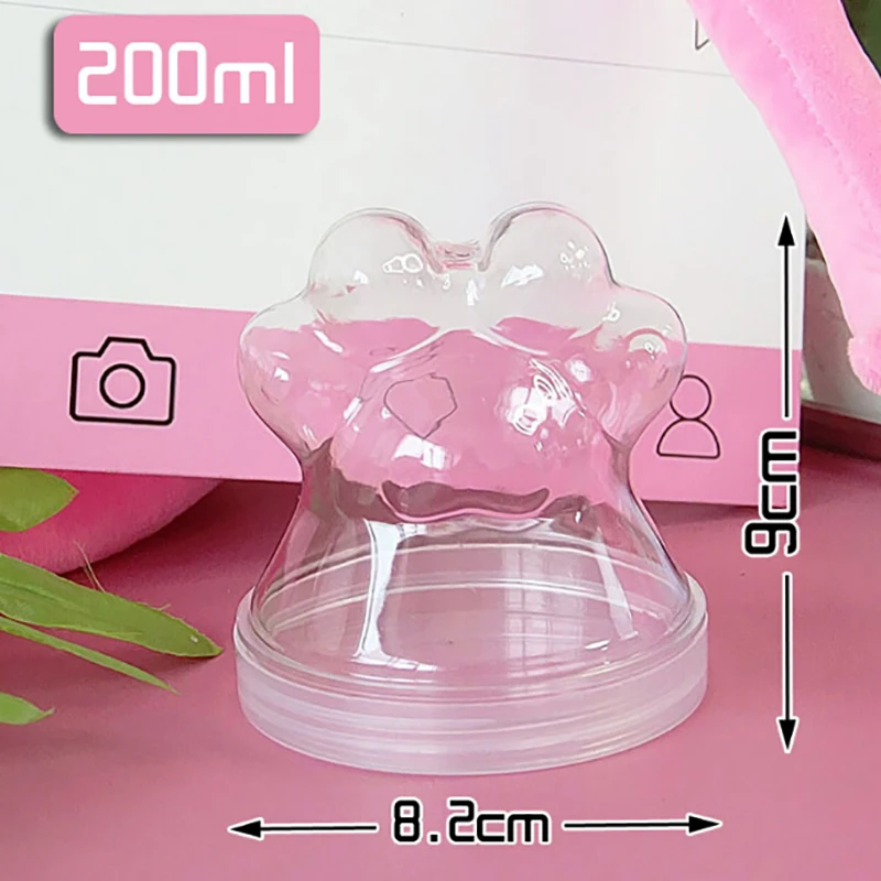 8,2*9 см 200 мл кошачий коготь Форма баночка слизи пена шар DIY глина печать ремесло контейнеры для хранения Органайзер коробка с крышками
