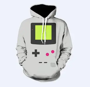 

3D console printing with cap pocket cover men's fashion men's clothing with hat men's clothing Blouse hoodies