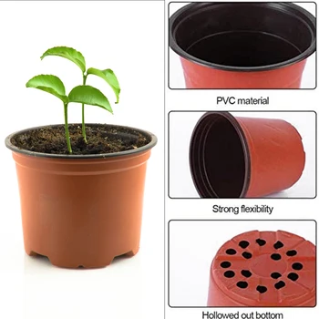 

100Pc Flower Pot Plastic Plant POTS Desktop Potted Green Plant Garden Kindergarten Flower Pot Home Vegetation Tools Kindergarten