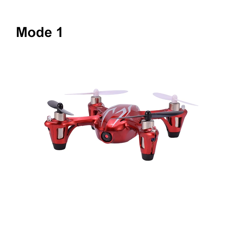 Mode 1 Hubsan H107C X4 720P HD Камера 2,4G 4CH RC Дрон Квадрокоптер RTF геликоптер с светодиодный пульт дистанционного управления светом Управление игрушки красный режим 1 Режим 2 - Цвет: Mode 1