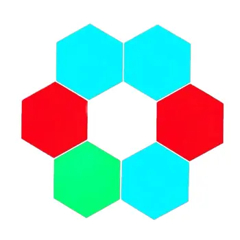 

Hexagonal background wall decoration multi-color changing color honeycomb lamp Living room bedroom wall lamp