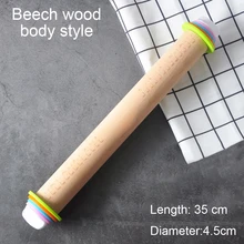 Регулируемая толщина рулонные палочки пищевой древесины торт ролик инструмент для выпечки торта-деревянная Скалка инструменты для выпечки и кондитерских изделий 5