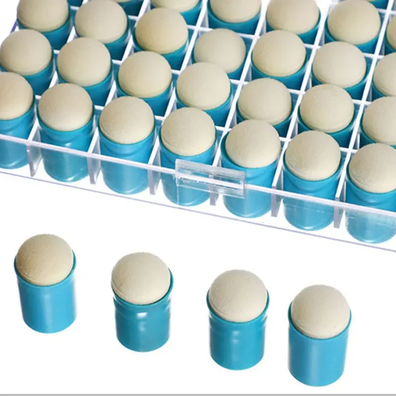 40 Pack Finger Sponge Daubers with Storage Case for Painting Art Crafts