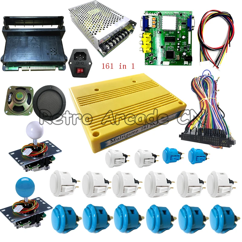 US $256.21 161 in 1 SNK neo geo mvs Multi Game Board Diy Kit Arcade Accessories Motherboad 28p Jamma Cable Sanwa Joystick Push Button