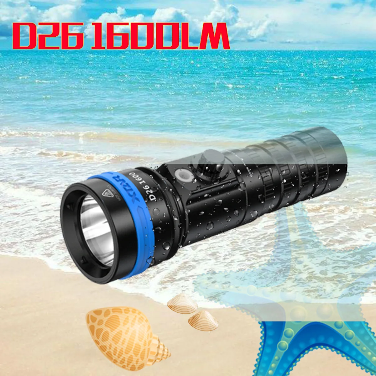 XTAR D26 1600 Дайвинг фонарик CREE XHP35 HI D4 люмен луч расстоянии 432 м магнитный