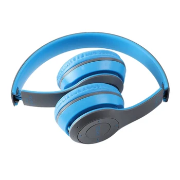 

P47 Bluetooth 5.0 Headset Stereo Headset Mobile Phone and Computer Headset (Blue)