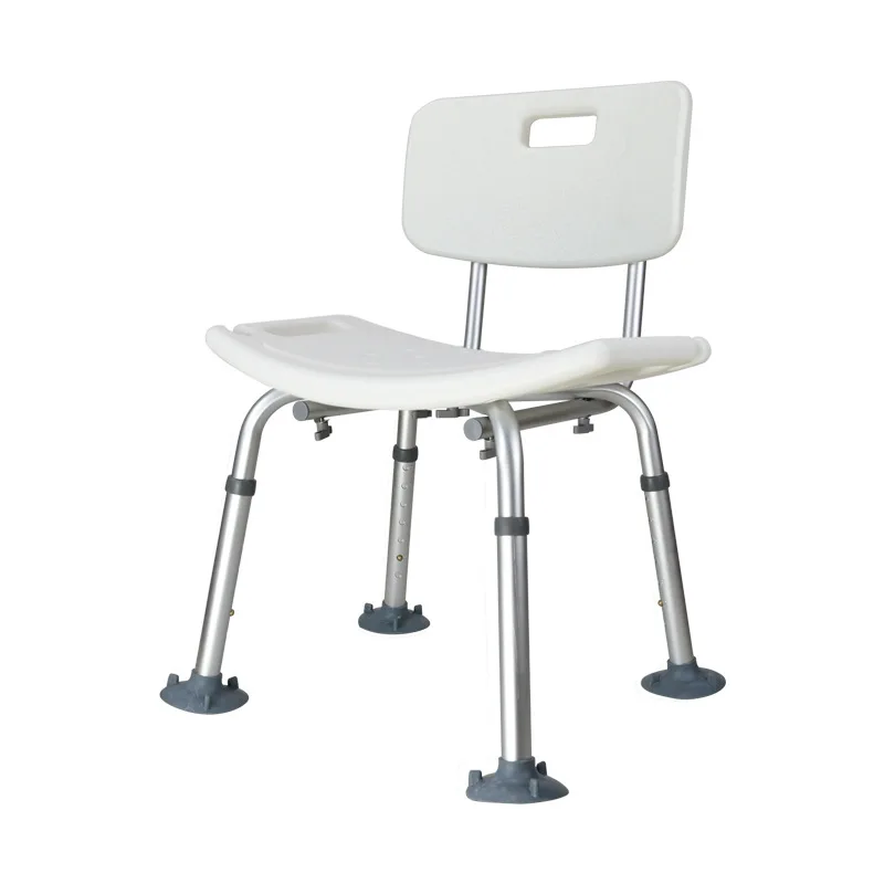 

Commode Chair Bathroom Stool Non-Slip Aluminum Alloy With Backrest In Shower For Handicapped Pregnant Woman /Elderly Supplies