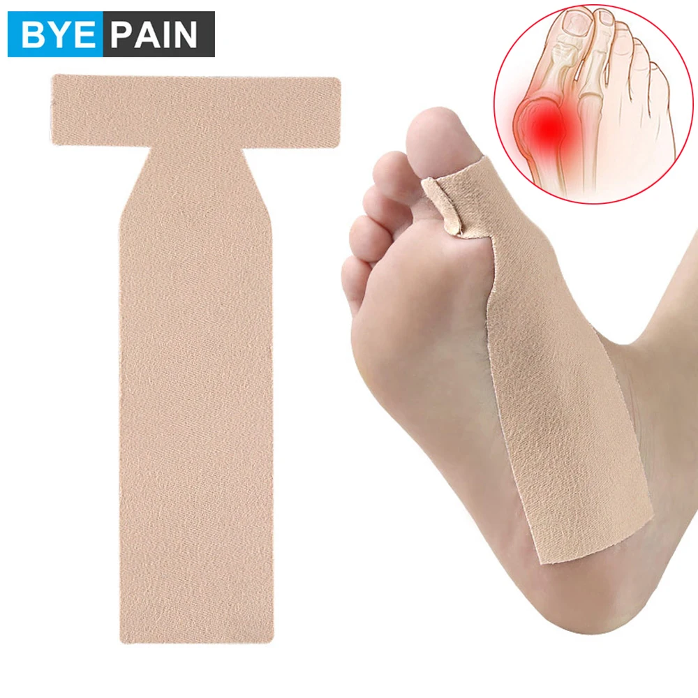 1Pcs Hallux Valgus Bandage Comfortable T Shaped Self Adhesive Bunion Pain Relief Breathable Soft Foot Toe Corrector Tape 1pcs hallux valgus bandage comfortable t shaped self adhesive bunion pain relief breathable soft foot toe corrector tape