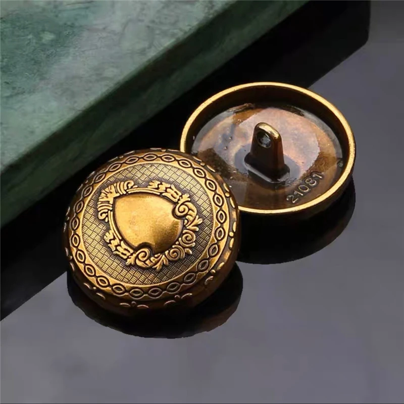 10pcslot152025mmFashionVintageSewingButtonsRoundMetalJacket