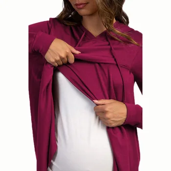 

Maternity wear autumn and winter women's explosions maternity dress long-sleeve hooded comfortable irregular sports sweater
