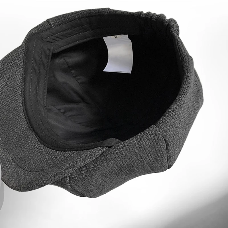 Unisex Pure cotton Gatsby Cap Men Vintage Beret Hat Black Mens Ladies Flat 8 Panel Baker Boy Newsboy Winter Retro BLM75