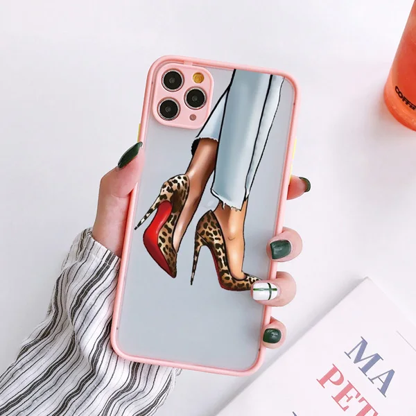 Girl Boss Frauen Kaffee Handyhülle für iPhone 17 16 12 11 14 13 15 Pro Max X XS XR 16 15 14 Plus Modische Damen High Heel Schutzhüllen – Detail 13