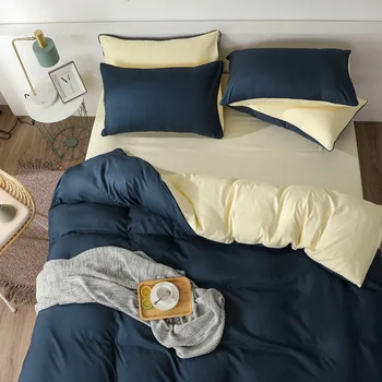

4pcs Home Textile Bedding Sets Adult Bedding Set Bed White Blue Green Pink Duvet Cover Quilt Cover Brief Bedclothes Comforter
