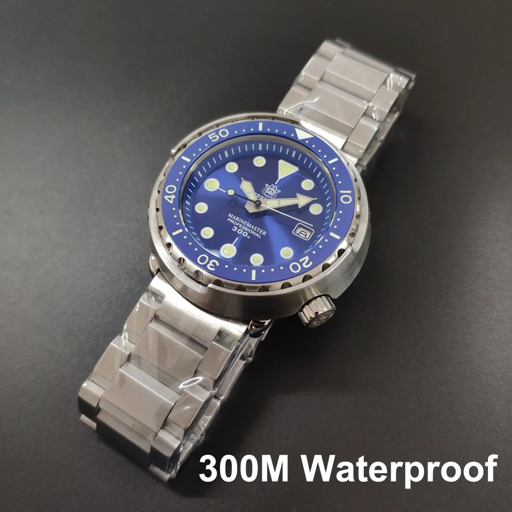 

Dive Automatic Men Watch Top Brand Full Steel Sports Military 300M Waterproof Sapphire Blue Mechanical Watches Relogio Masculino