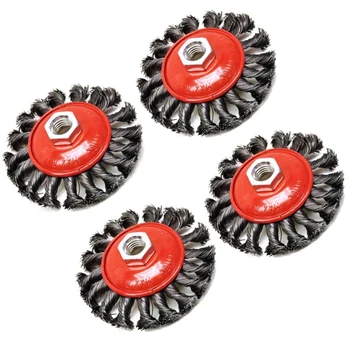 

Polishing Wire Brush Wheels Scrub Workshop Supplies Angle Grinder TE242