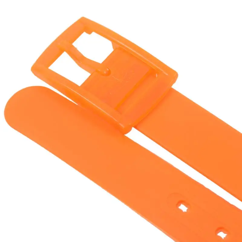Men's Women's Silicone Belt Rubber Plastic Buckle Plain Leather Style Adjustable