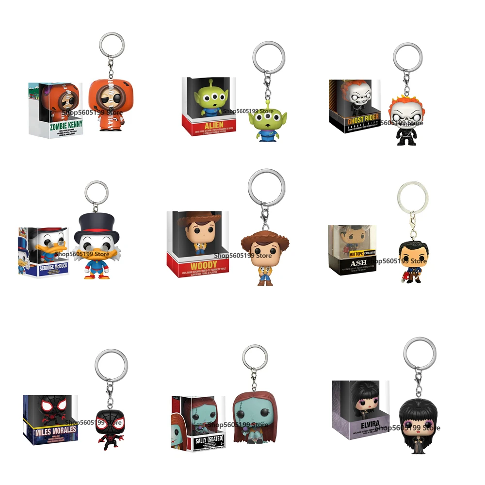 Keychain Slinky Dog Sally Scrooge Mcduck Peter Parker Miles Morales Vinyl Figure Collection Model Toy For Children With Box Action Toy Figures Aliexpress
