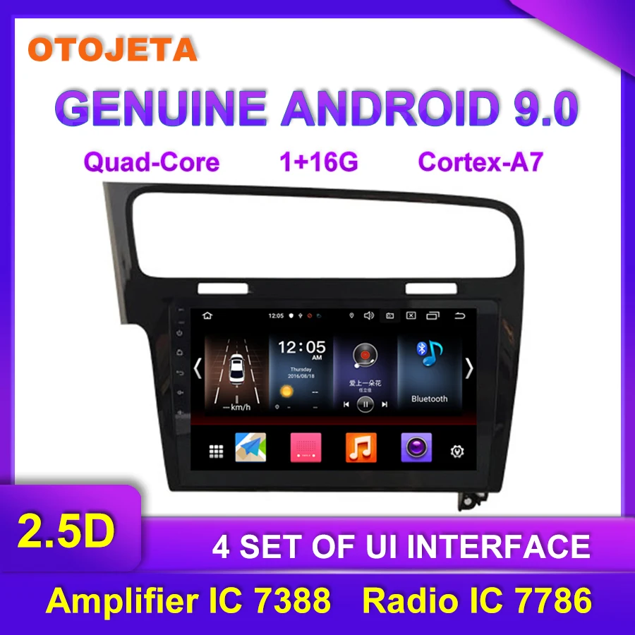 

Factory direct sale OTOJETA Android 9.0 Car Multimedia Radio For 2015 Golf 7 GPS bluetooth video tape recorder Navigation BLACK
