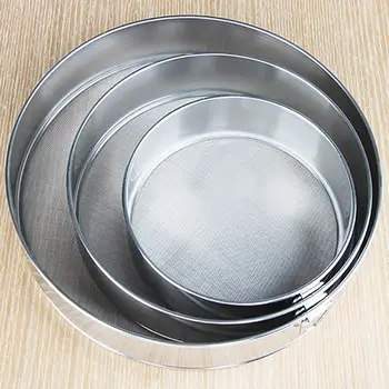 

Stainless Steel Baking Tool Handheld Ultra-fine 60 mesh Flour Sieve Filter Mesh for Home Use