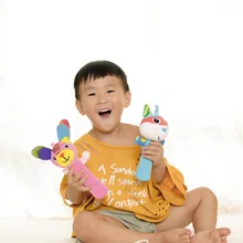Hochet pour bébé, jouets apaisants, bâtons de préhension d'animaux en peluche BB, jouets éducatifs de dessin animé, jouets sensoriels, cadeaux pour bébé