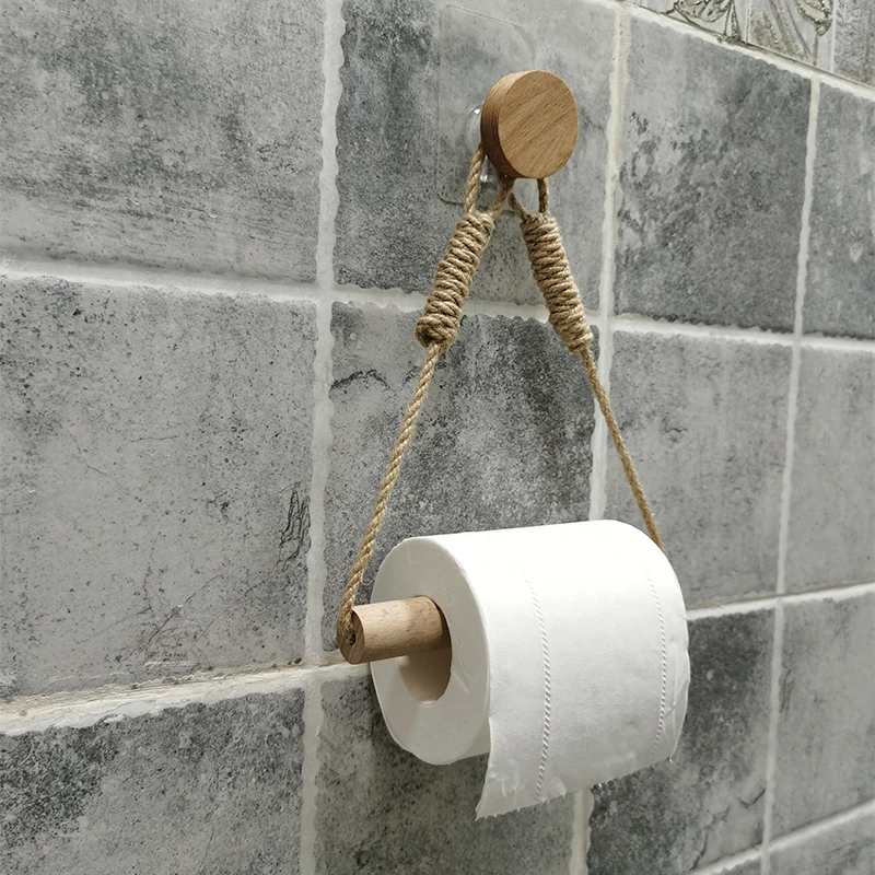 Porte-papier Toilette Mural Vintage En Porcelaine Bleu Et Blanc - Laiton Et Acier Inoxydable, Réglable