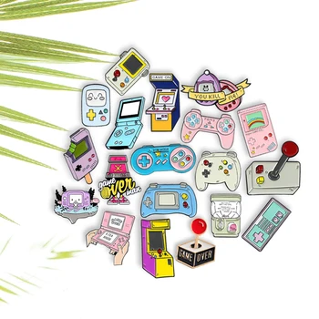 

Mini Rainbow Love Pet Ice Cream Color Video Game Enamel Pin Button Rocker Old Style Children's Toy Badge Punk Brooch Jewellery