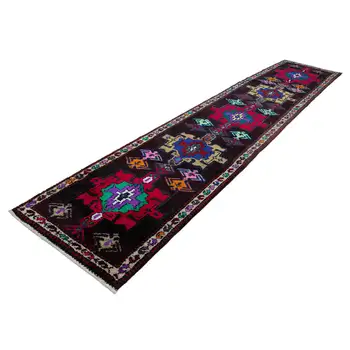 

94x450 Cm Multicolor Handmade Boho Runner Rugs-3x15 Ft