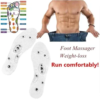 

New Men and Women Magnetic Therapy Foot Weight Loss patch Insole Transparent Silicone Anti-fatigue Health Care Massage Slimming