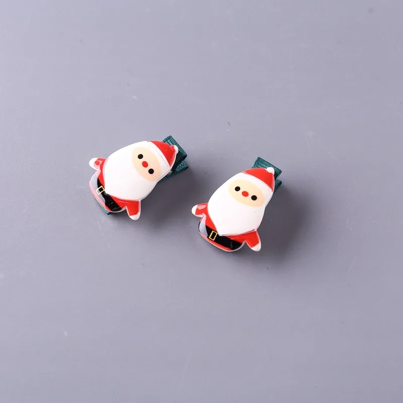 SantaClaus02 Рождественские шпильки для волос для девочек, заколки для волос, заколки для волос для девочек, заколки для волос, головной убор haar speldjes meisje - Цвет: SantaClaus02