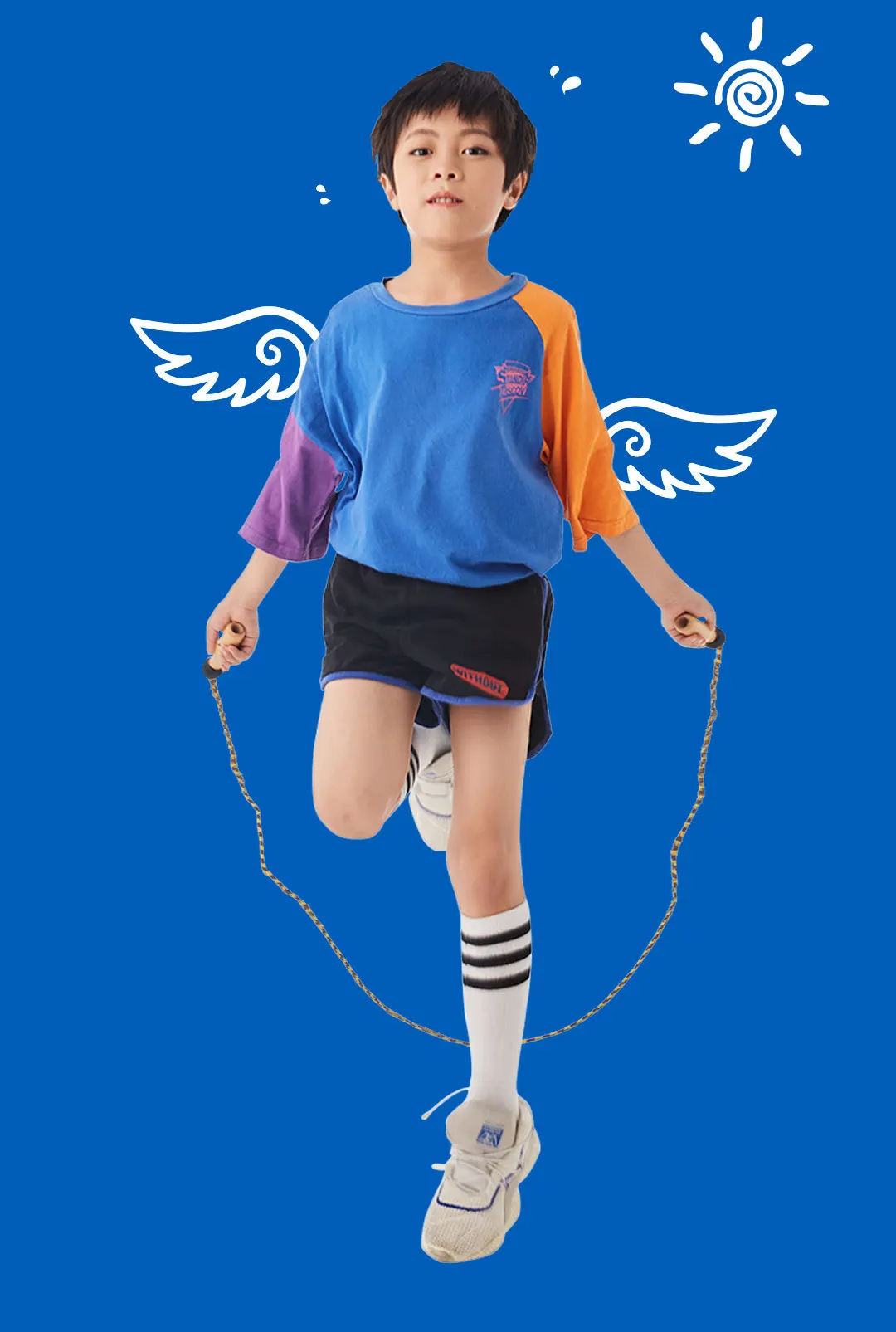 Xiaomi Bravokids деревянная детская веревка с рисунком из мультфильма, регулируемая длина веревки, ручка для моделирования Xiomi Sport для детей 5 лет
