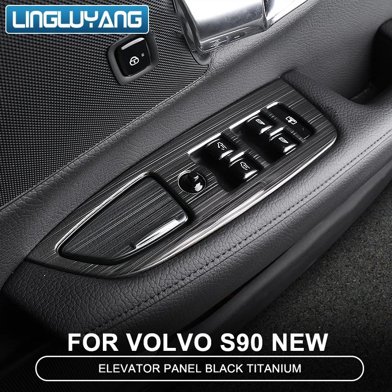 

car styling for Volvo s90 2016-2021 Left drive Refit Lifter Panel Auto Accessories Refit Stainless steel door trim car sticker