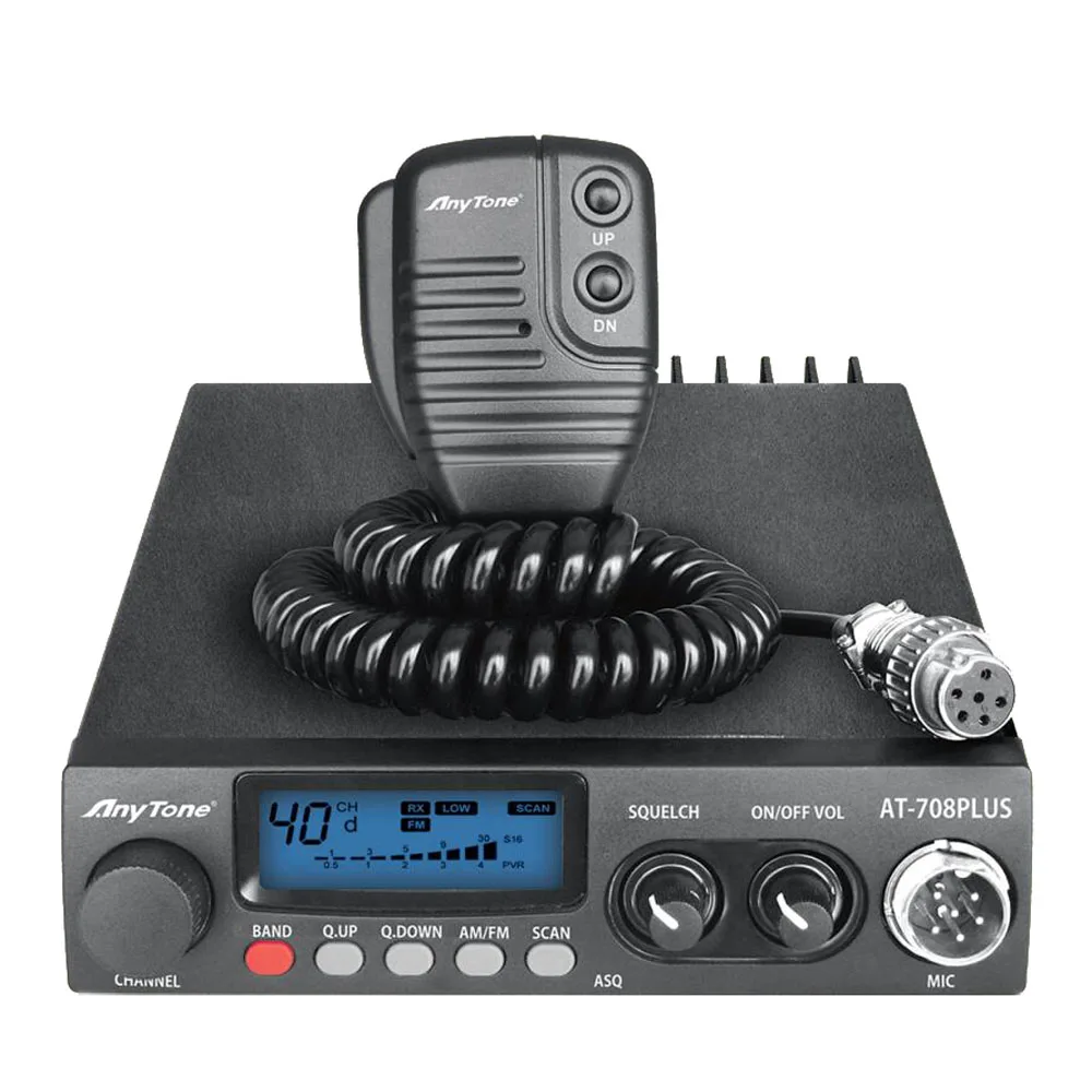 Радиостанция Мобильная Anytone CB AT-708 plus 24 265-29 655 МГц 8 Вт 480AM-480FM 27 | Мобильные телефоны