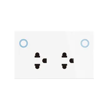 

Touch Double GPO Glass Panel Power Point Wall Outlet Socket Switch 10AMP mobile phone control socket