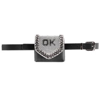 

Ms. Diamond Belt-Type Pockets Removable Decorative Wild Stylish Compact Purse