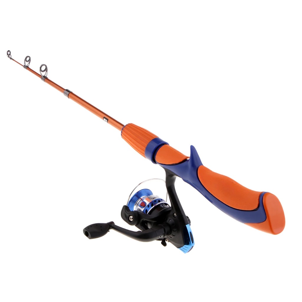 1.2m Ultra-Light Ice Fishing Rod and Reel Combo Super Hard Carbon Fiber Spinning Pole for Erch Fishing Lake Saltwater Freshwater