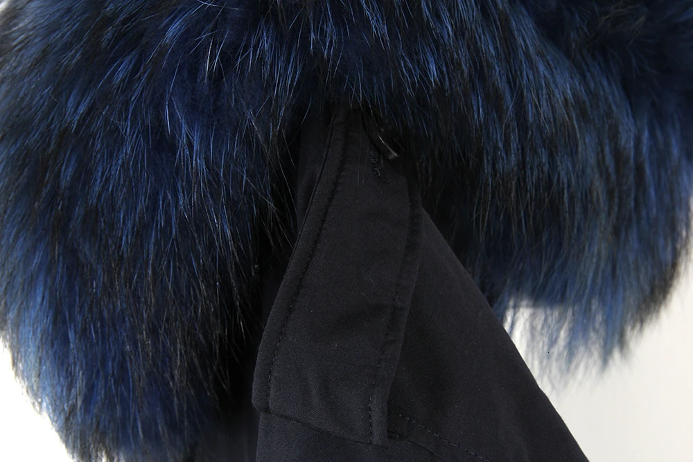 Женские пуховики с воротником из меха енота, модный минимализм для девочек, длинное теплое пуховое пальто с капюшоном, зима 870602